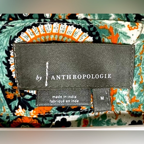 Patchwork Flutter Sleeve Mixed Print Dress by Anthropologie | Medium | Like New - Picture 3 of 3